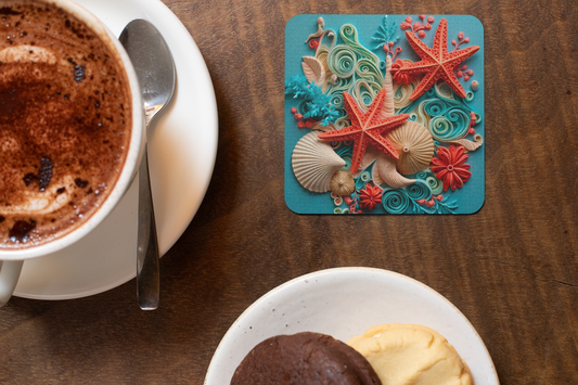 Creative Sublimated Printed Coasters - 3.5"x3.5" count of (4)